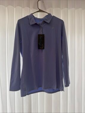 SmartPak SunShield Long Sleeve Polo - Lavender Blue
